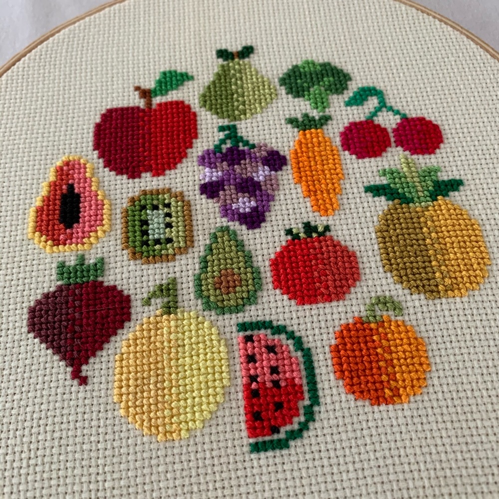 Fruits & veggies cross stitch ๐๐๐ฅฆ๐ - Picture 3 of 8